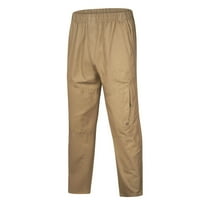 Muške klasične fit dugene casual jogging hlače lagane planinarske radne hlače na otvorenom ravne teretne