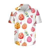 Odieerbi Havajska majica za muškarce Grafičke majice na plaži Uskrsnica ThopLapel Top Casual Udobne