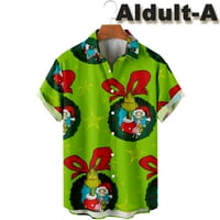 Božićna havajska majica za muškarce s kratkim rukavima dolje Santa Odmor majice Veličina do 8XL