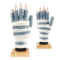 ✪ crtani prugasti rukavice bez prstiju s gornjim zimskim rukavicama u praznici Stretchy Soft Mitten