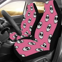 Set autohtovih poklopca Cartoon Cute Skull Pink Universal Auto Front sjedala Zaštitni za auto, suv limuzina,