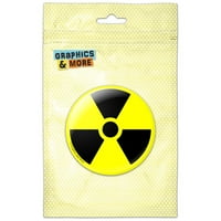 Radioaktivni nuklearni upozorenje Simbol PINBACK Gumb PIN