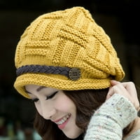 Fanshao Beanie Hat Dekoracija kaiša Korejski stil jesen zimski zimski vjetar topli šešir za vanjsku