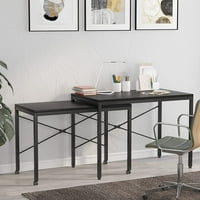 Dvostruki računalni stol 29,9 Dvosoban stol koji štedi prostor crni