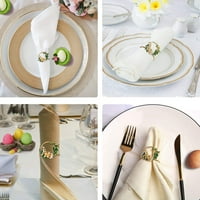 Salvetni prsten cvijet prsten sa salvetom set metalnog držača salveta za zabavu za večeru za vjenčanje