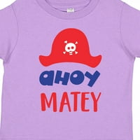 Inktastični ahoy matey, gusarski šešir, lobanja i kosti, gusari poklon dječaka malih majica ili majica