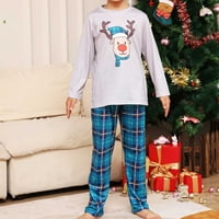 Porodični Božićni PJS Podudarni setovi, Božićni modni dugi rukavi Dijete tiskane top + hlače Porodična