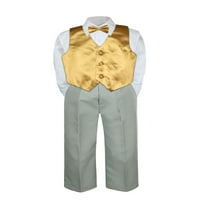 Majica sive hlače prsluk i kravata za kravate Baby Boy Toddler Kid formalno odijelo SM-7