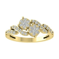 Araiya 14k žuti zlatni dijamantni prsten 8