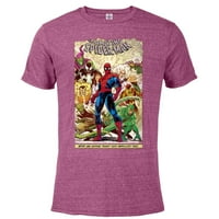 Marvel Nevjerojatni Spider-Man Commic - pomiješana majica s kratkim rukavima za odrasle -Kustomizirano-bobica