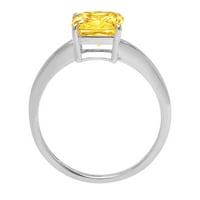 2. CT Brilliant Asscher Clear Simulirani dijamant 18k bijeli zlatni pasijans prsten sz 10.25