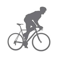 Bočni prikaz biciklističke naljepnice naljepnica naljepnica - samoljepljivi vinil - otporan na vremenske