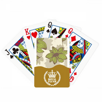 Smeđa zelena cvjetna boja CasAl Flush Poker igračka karta