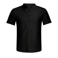 Corashan Muns T majice, muška povremena bluza pamučna posteljina majica labavi vrhovi kratkih rukava