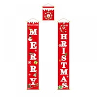Božićni baner, znakov za ukrašavanje božićnih trijema, božićne ukrase banera za boce, crvene božićne