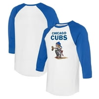 Ženska malena repala Bijela kraljevska Chicago Cubs Kate 3-rukave Raglan majica