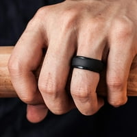 Lično metalik silikonski mekani muški dvostruki vjenčani prstenovi prsten nakit poklon