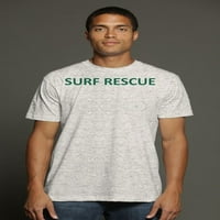 Surf Rescue TRI-Blend majica - Zobeni triblu sa zelenim printom, m
