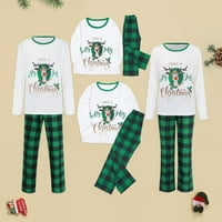 JTCKARPU jesen zima sretan božićni pidžama Usklađivanje božićnih pidžama Ispis Žene Organske pamučne božićne kratke hlače