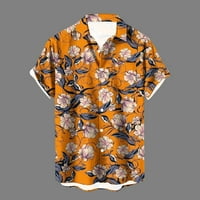 Muška kuća za odmor Tees Revel Dugme Down Košulje Cvjetne printere Havajske košulje Redovna fit bluza