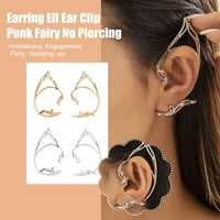 Halloween Goth of Manfing of Elf Ear Clip Punk Fairy Piercing Women No J7M4