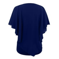 GUZOM T majice za žene plus veličine- casual bluza Labavi udobni vrhovi vrat kratkih rukava tiskanih