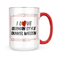 Neonblond I Volim njemački stil Dunkel Weizen piv šalica za ljubitelje čaja za kavu