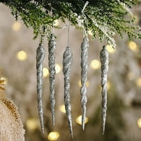Clear Icicle ukrasi - zimski ukrasi za božićno drvce - ukupni viseći ukrasi - 5