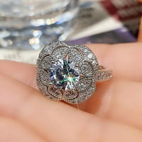Heiheiup moda Ženska cirkonija Bling Diamond Retro prstena zaručenje vjenčani prsten zmija prstena za