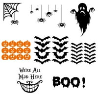 Hesoicy Halloween naljepnice - Horror Ghost, Bat, pauk, naljepnice od bundeve, DIY ukras, uklonjiva