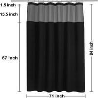 Ekstra dugačka vafla zavoja za tuširanje sa zastojem za pričvršćivanje tkanine, kuke uključene - 71