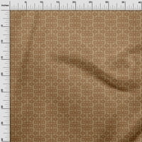 Onuone Georgette viskoza Tawny smeđa tkanina Geometrijska tkanina za šivanje tiskane zanatske tkanine