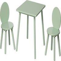 Dječji stol sa stolicama postavljenim za mališane, dječake, djevojke, kiddy stol i stolice, mentu zeleno