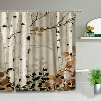 Europska stil ručno oslikana šumska pejzažna tuš sa zavjesom biljna krajolik kupatilo zastori vodootporno