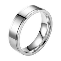 Prstenovi za teen djevojke, svijetli površinski u boji od nehrđajućeg čelika od titanijum čeličnog prstena