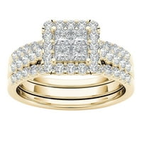 Par prstenovi pozlaćeni otvor cirkon zvona klasičnog nakita zlato