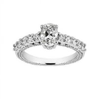 Ovalni stari rudar Diamond CT Gold Womens Vjenčani prsten, veličina 6.5