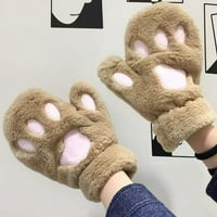 Zimske mačke kandže slatke plišane rukavice zadebljane baršunaste tople pune rukavice čak i prste rukavice