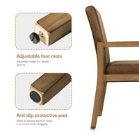Sredine stolice za ručavanje retro akcent stolica drva rustikalna kožna fotelja salon čitanje udobne