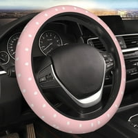 Univerzalna elastična ružičasta polka dot uzorak automobila upravljač kotača, ne klizajući znoj upijaju