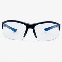 Bifokalne sigurnosne naočale sa čitaocima omotaju se oko sportskih sigurnosnih očitavanja zaštitnih