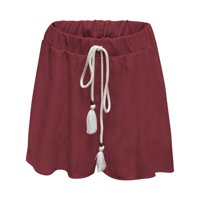 Huaai ženske kratke hlače Ljetna modna labava plaža Čvrsta boja tanke široke noge ugodne kratke hlače