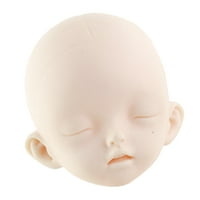 Veliki oblik glave zglobova sa spavajućim očima DIY lutke Pribor bijela koža