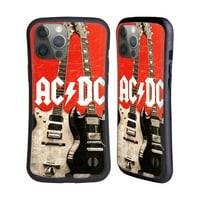 Dizajni za glavu Službeno licencirani AC DC DC ACDC Iconic Rock Guitars Hybrid Case kompatibilan sa Apple iPhone Pro max