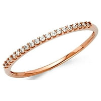 Jewels 14k Zlatni prsten R Kubična cirkonija CZ Ženska godišnjica Vjenčana veza veličine 7
