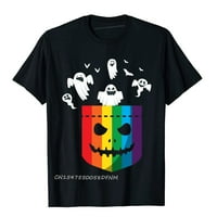 Jhpkjtops majica Halloween LGBT Rainbow Ghost Gay Popular 3D stil Premium Pamuk Muškarci Vrhunski majice