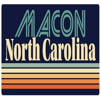 Macon North Carolina Vinil naljepnica za naljepnicu Retro dizajn