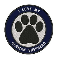 Love Moj Njemački ovčarski paster 3,5 Igrani ili šivanje novitet aparat za patch - Obiteljski pas pas