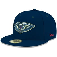Muška nova era mornarica New Orleans Pelikans Službena igračka boja 59fifty ugrađeni šešir