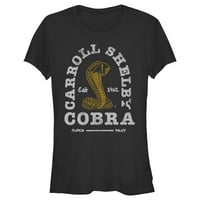 Junior's Shelby Cobra Gold Cobra Super Fast Logo Grafički tee crni Veliki